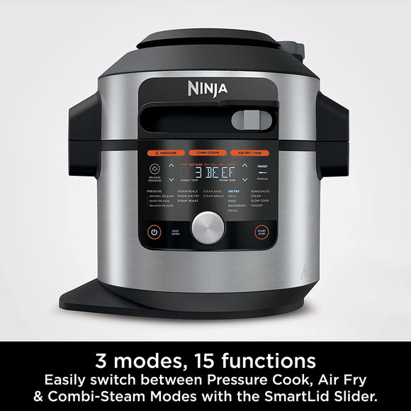 Ninja Foodi MAX 15-in-1 SmartLid Multi-Cooker + Smart Cook System - OL750UK