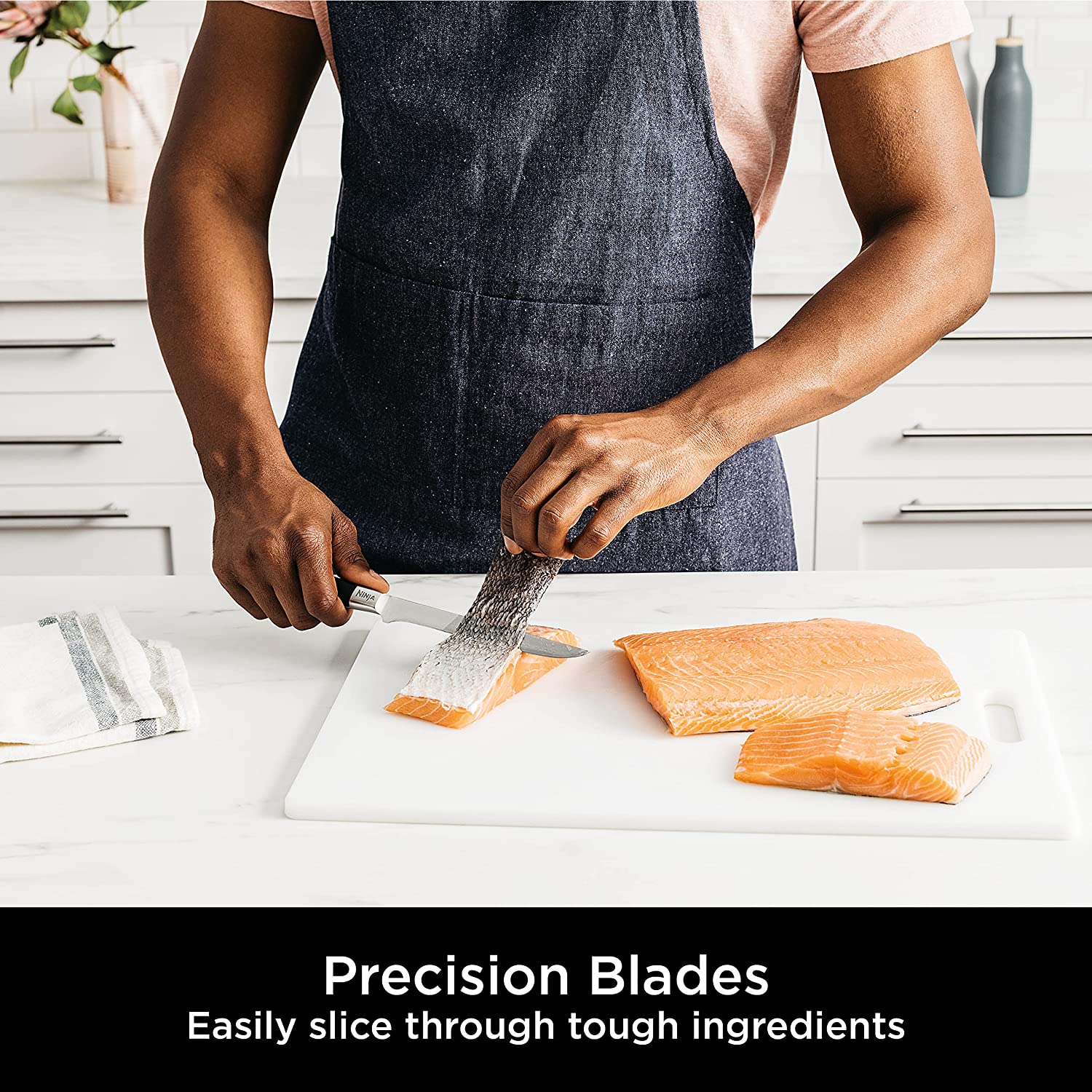 Bloque de cuchillos Ninja Foodi StaySharp con afilador integrado | Juego de 5 piezas - K32005UK