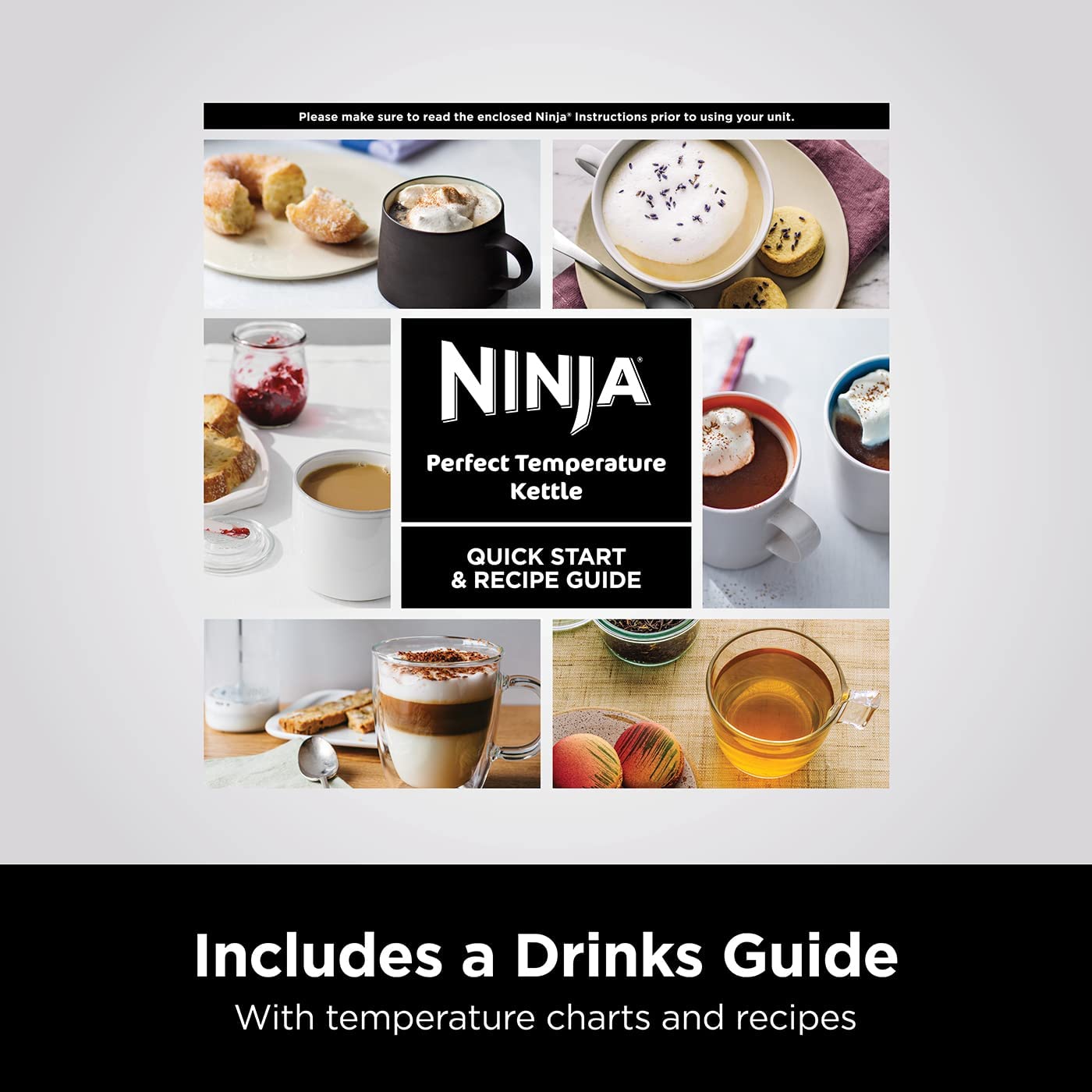 Ninja Perfect Temperature Rapid Boil Kettle | Black - KT200UK