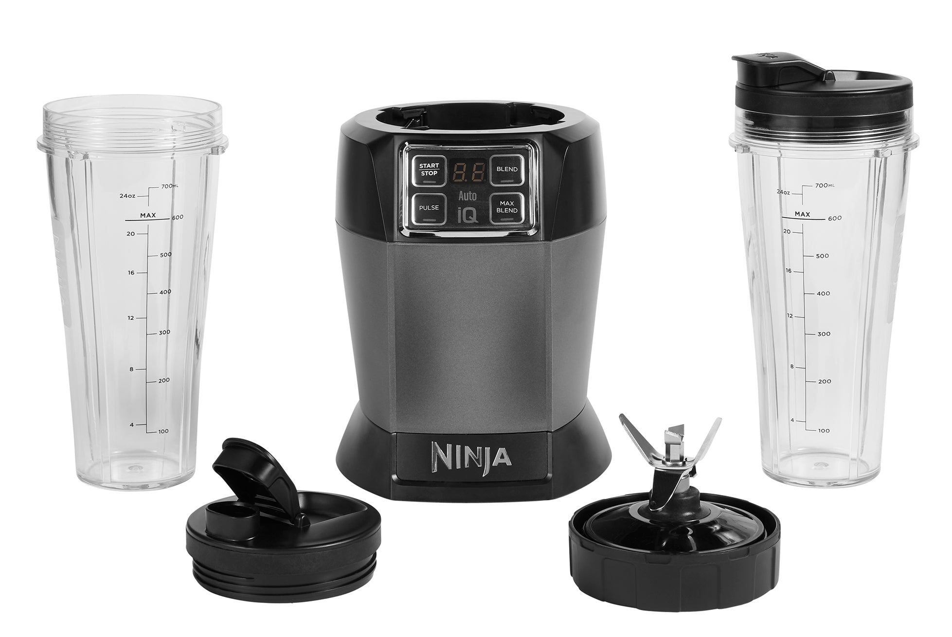 Ninja BL480D 24oz. Gray Food Processor Blender With Auto-iQ