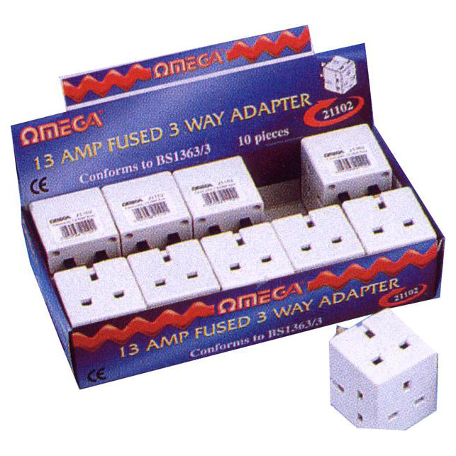 Adaptador con fusible Omega de 3 vías