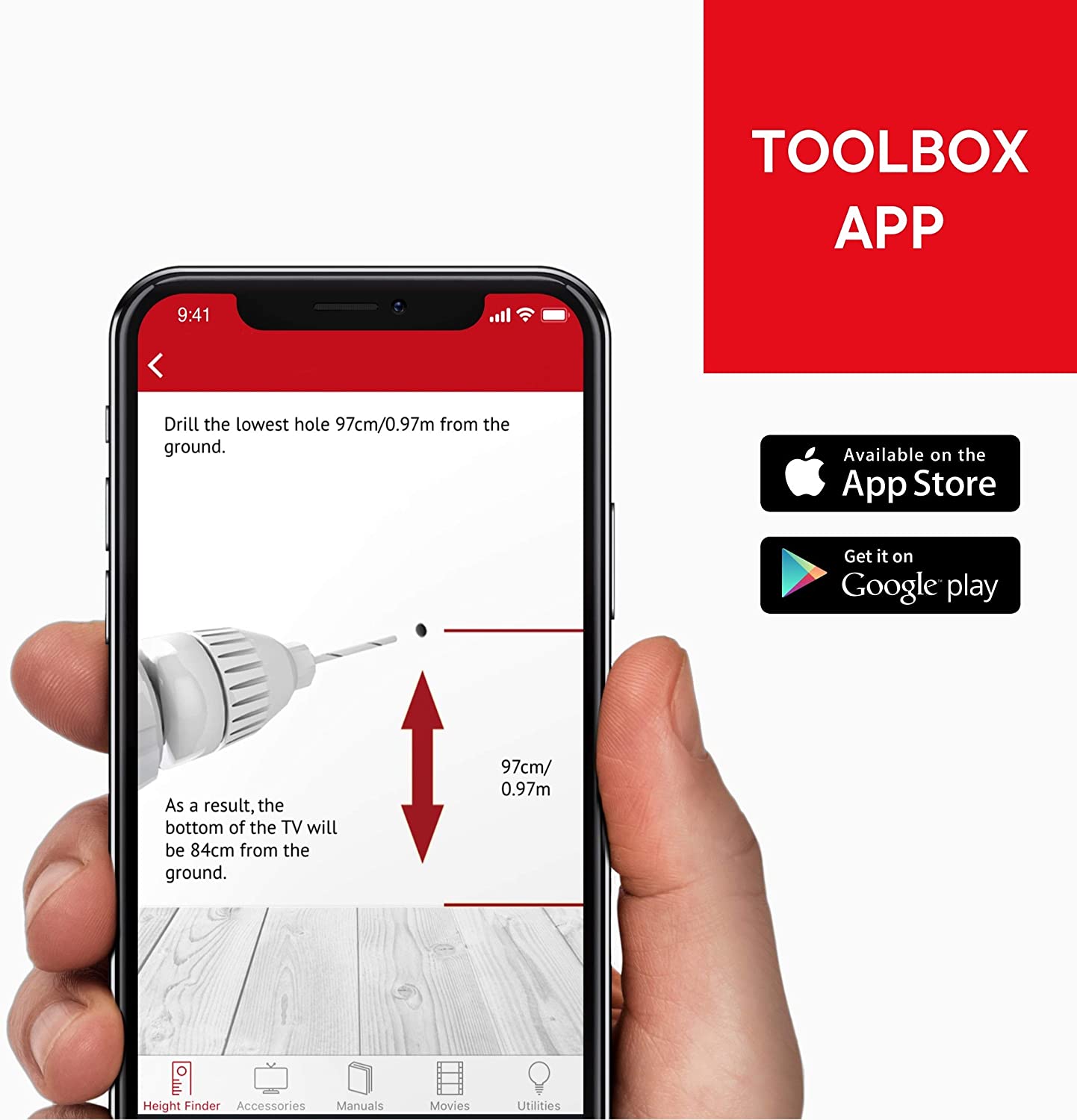Soporte de pared inclinable para TV One For All de 32 a 90" - WM2621