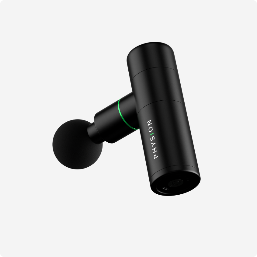 Una mini pistola de masaje Physion