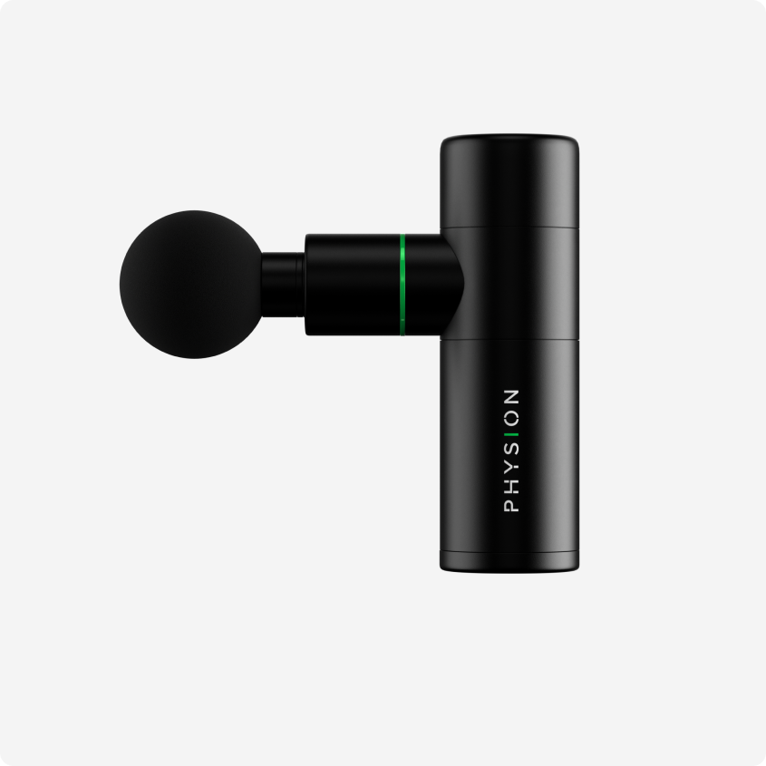 Una mini pistola de masaje Physion