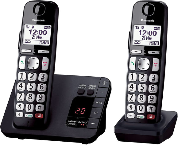 Panasonic Cordless Phone | Twin Handsets (KX-TGE822EB)