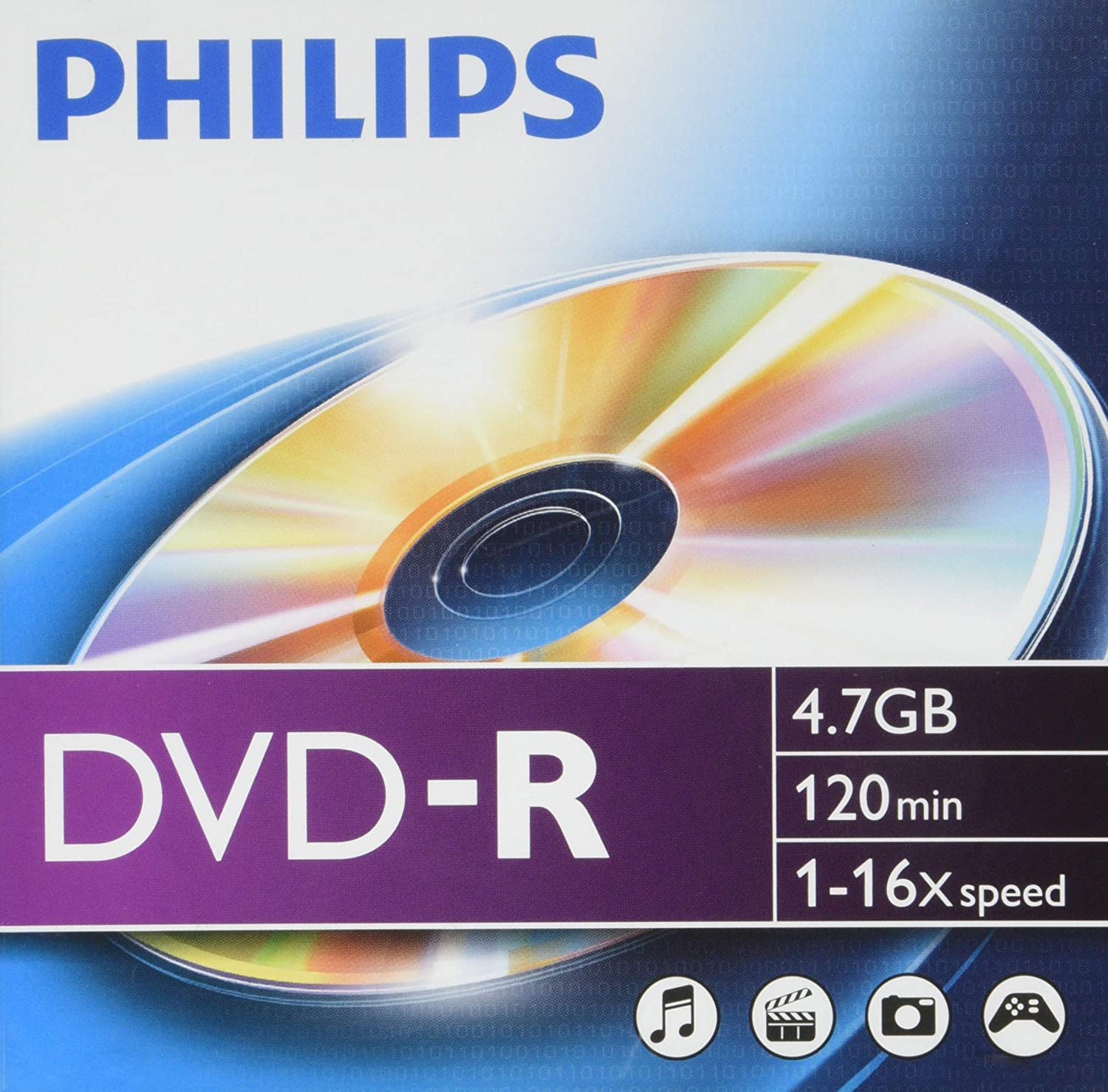 Discos DVD-R Philips vírgenes de 4,7 GB | Paquete de 10