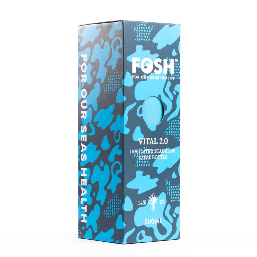 Fosh 500ml Vital 2.0 Insulated Reusable Bottle l Botanical