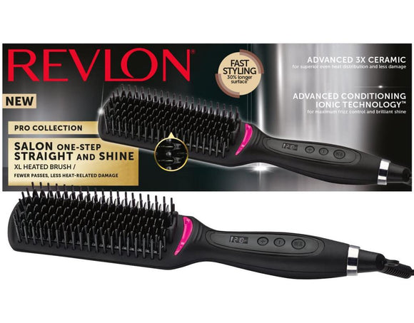 Revlon One-Step Straight & Shine Heated Hair Brush X-Large - RVST2168UK1