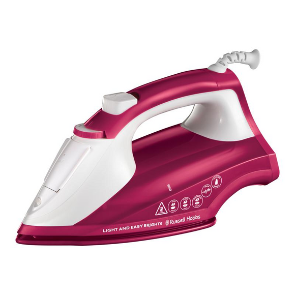 Russell Hobbs 2400w Light and Easy Brights Steam Iron | Berry