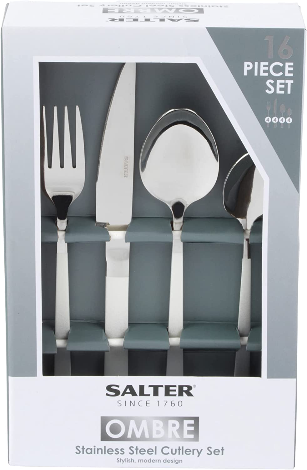 Salter Ombre Collection 16-Piece Stainless Steel Cutlery Set