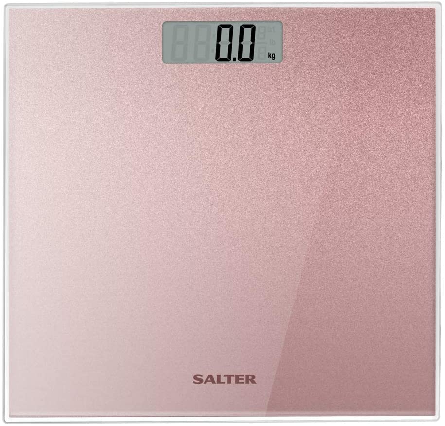 Salter Rose Gold Glitter Electronic Bathroom Scale - 9037RGGL3R