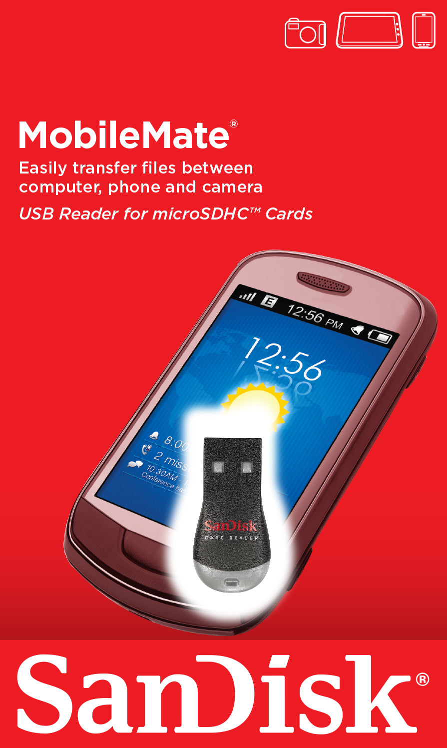 Lector de tarjetas microSD USB SanDisk MobileMate