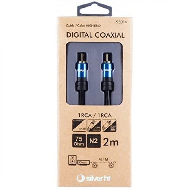 SilverHT Digital Coaxial Cable RCA Male/Male High End 2m