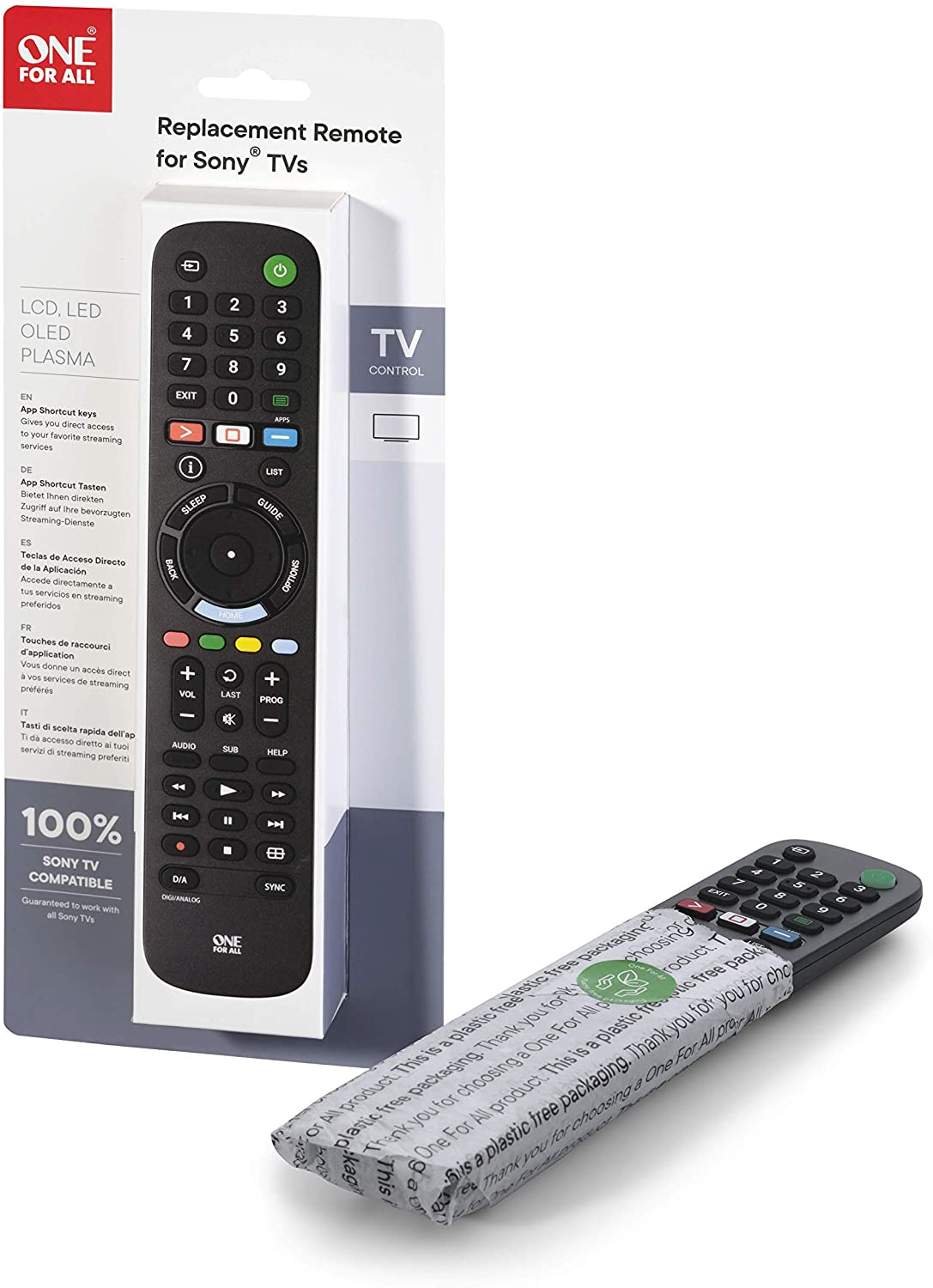 Control remoto de repuesto para televisor Sony One For All (URC4912)