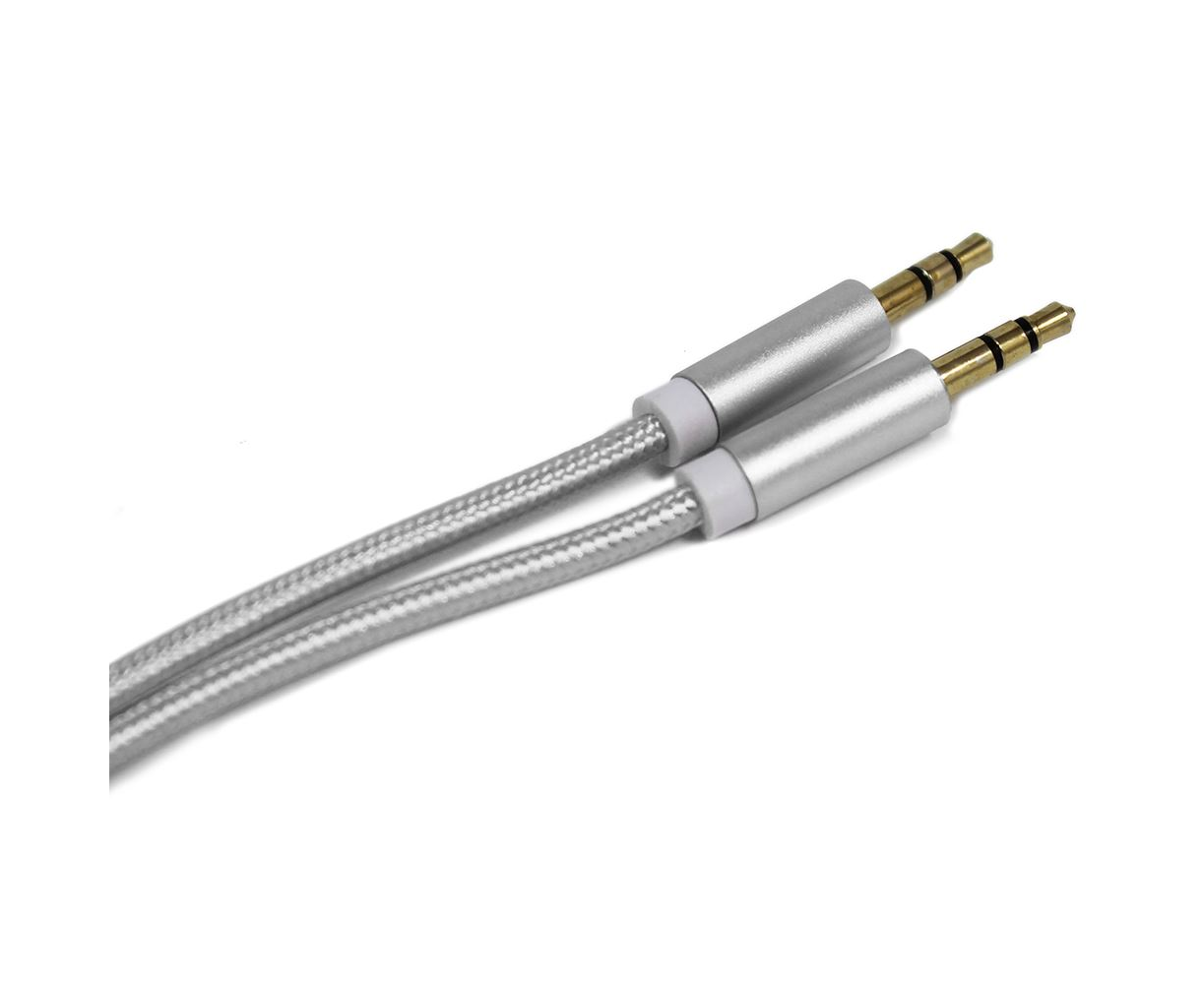 FX Aux-In-Cable 3.5mm Braided | Silver