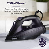 Tower CeraGlide 2600W UltraSpeed Ceramic Steam Iron | Purple