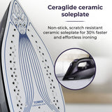 Tower CeraGlide 2600W UltraSpeed Ceramic Steam Iron | Purple