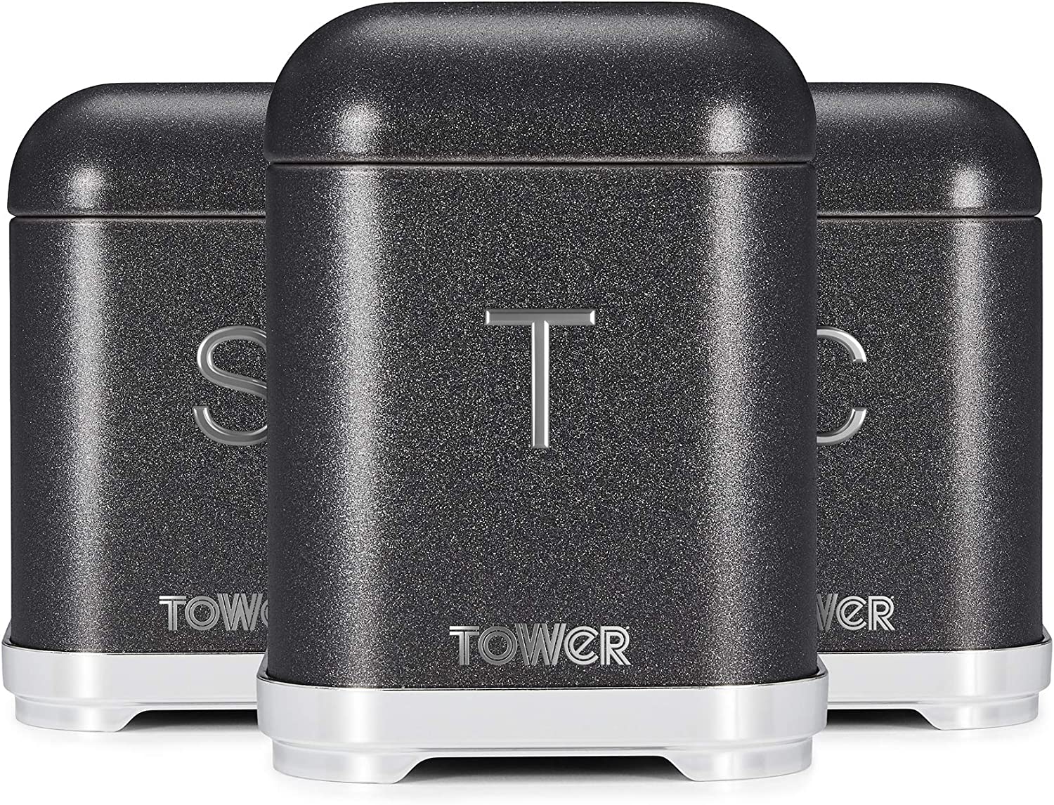 Tower Glitz Range Kitchen Storage  Set of 3 Canisters