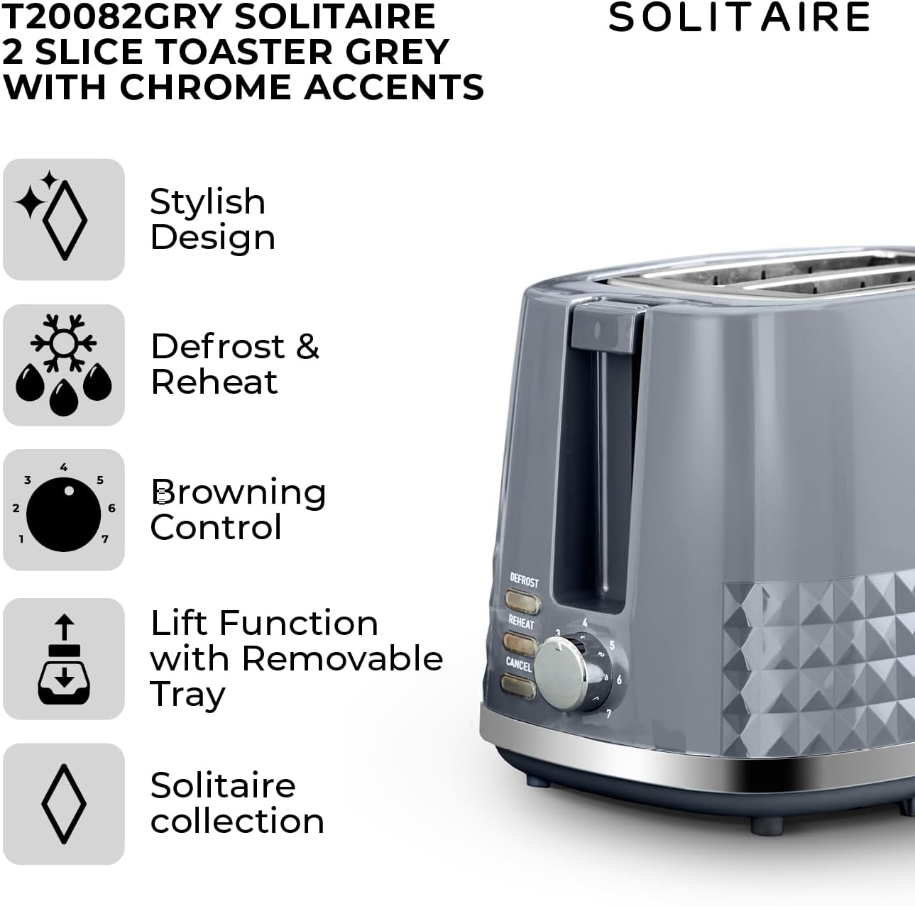 Tower Solitaire 2 Slice Toaster