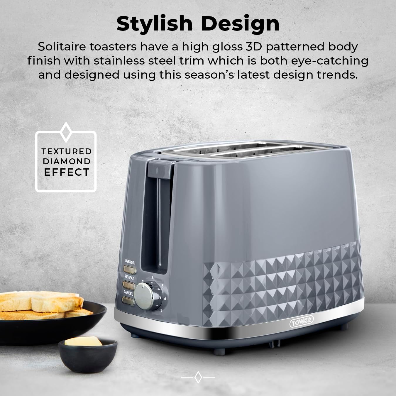 Tower Solitaire 2 Slice Toaster
