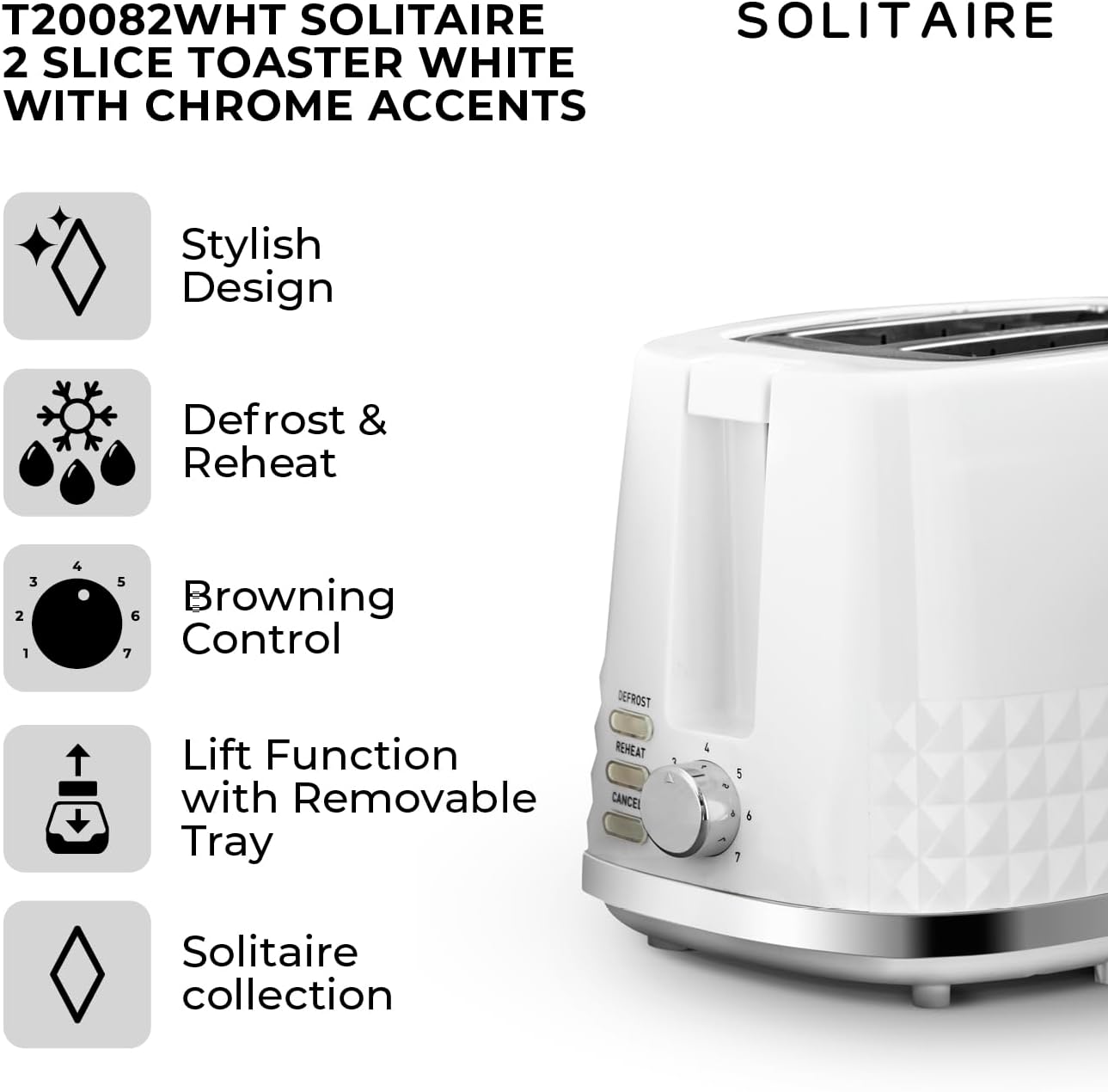 Tower Solitaire 2 Slice Toaster