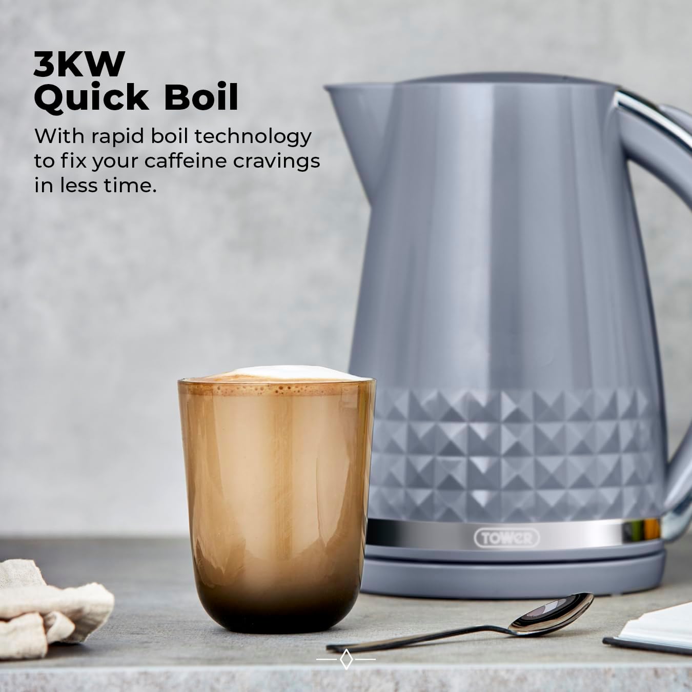 Tower Solitaire 3KW 1.5 Litre Kettle