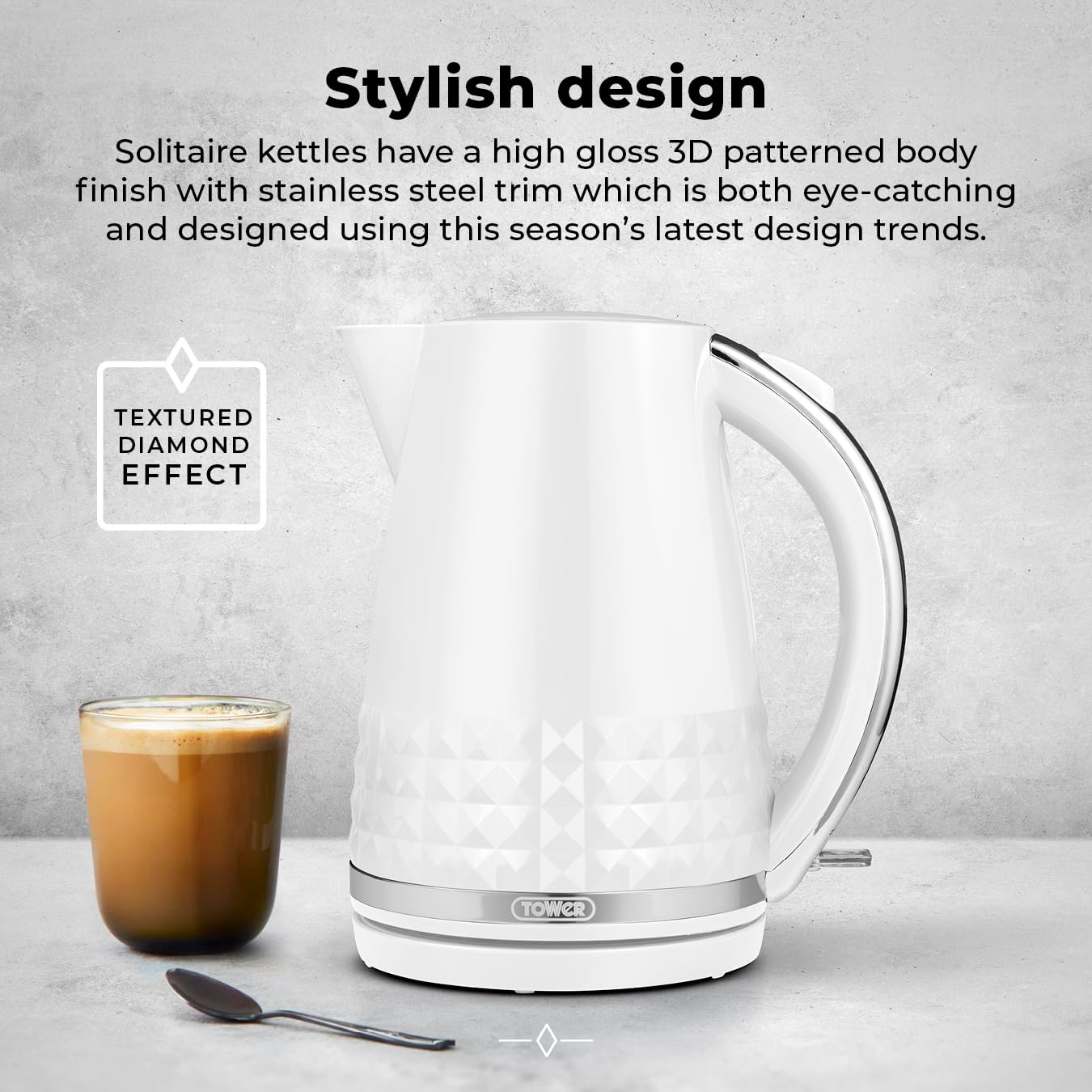 Tower Solitaire 3KW 1.5 Litre Kettle