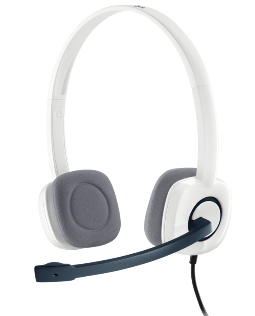 Logitech H150 Stereo Headset With Noise Cancelling Mic - White