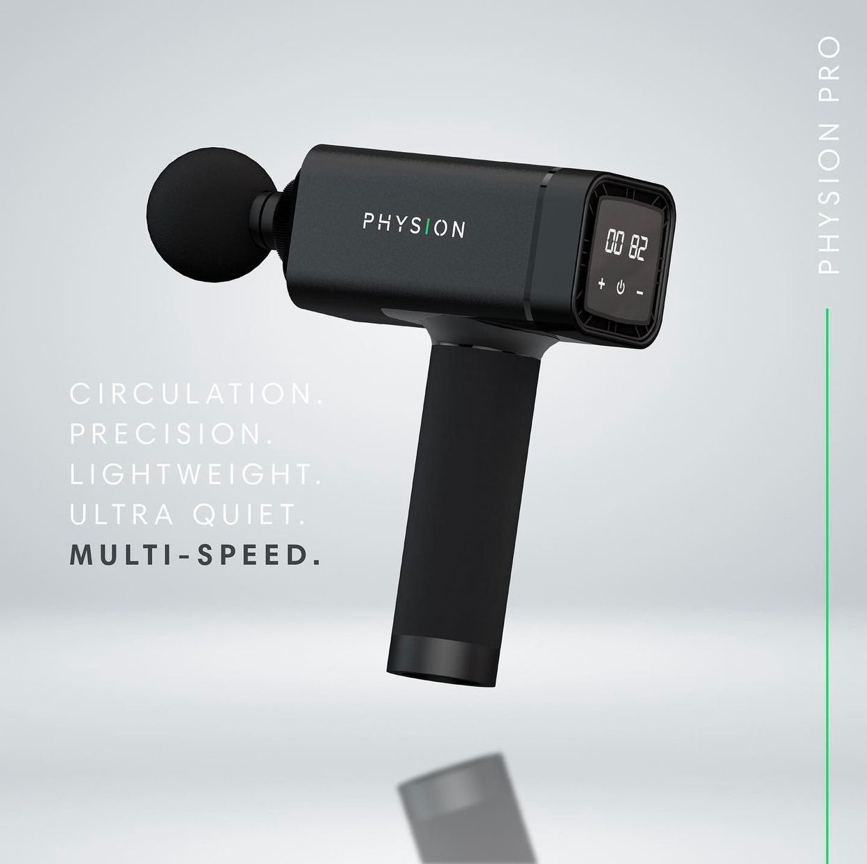 Una pistola de masaje Physion PRO