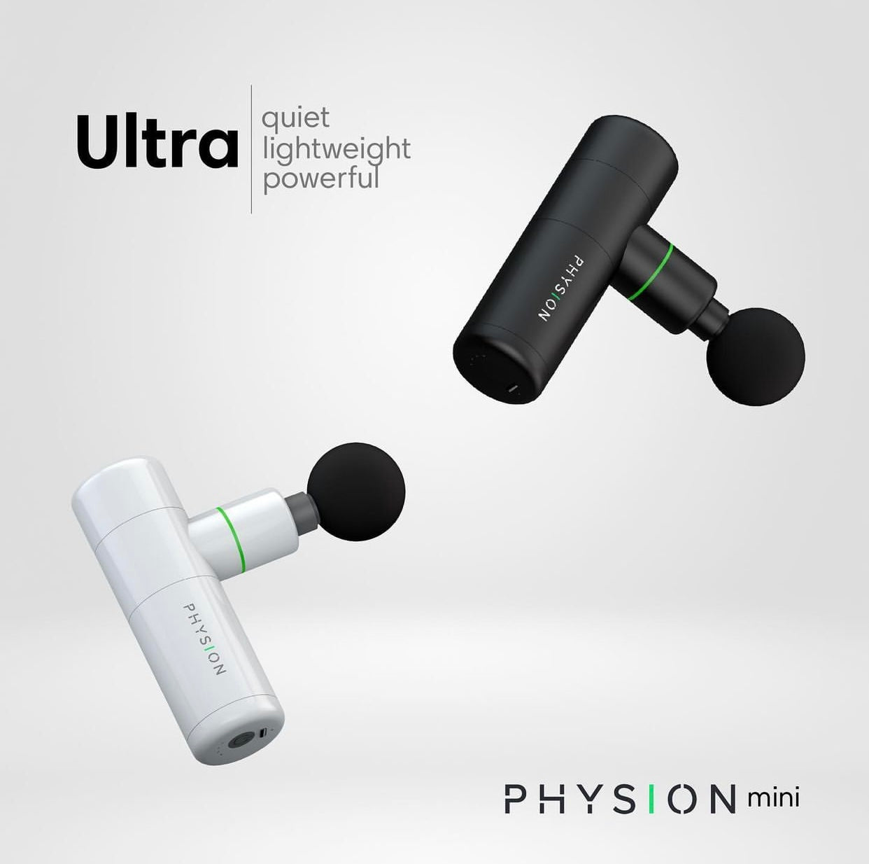 Una mini pistola de masaje Physion